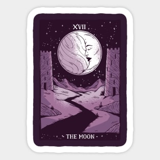 Tarot Card Crescent Moon Cosmic Magic - For Women or Witches Sticker